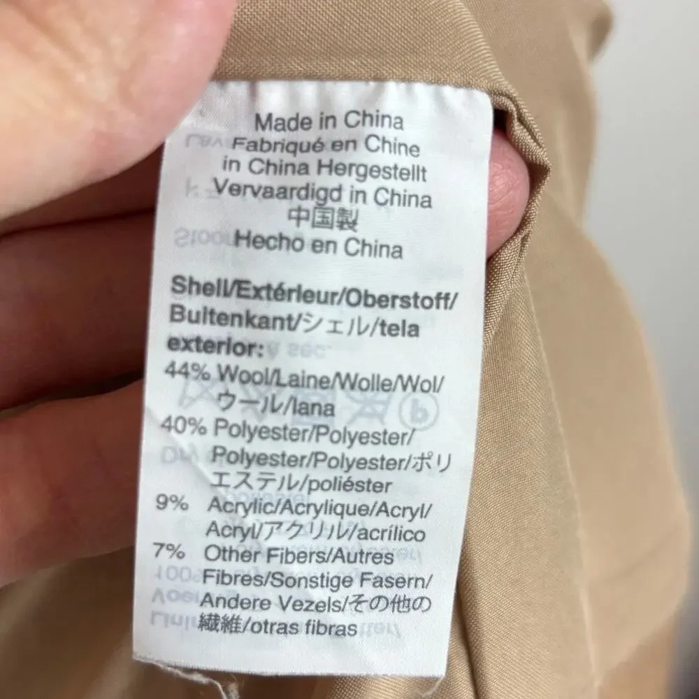 J.Crew City Coat Heather Acorn Brown 6 wool blend AB945